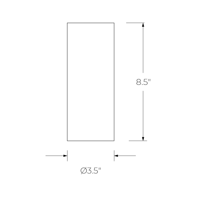 DOT 3 MICROCYLINDERS FROM METEOR LIGHTING DIMENSIONS